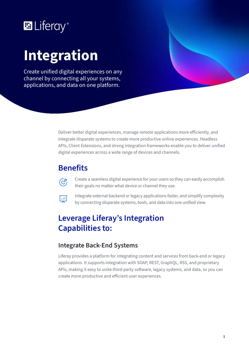 Liferay Integration Capabilities Overview