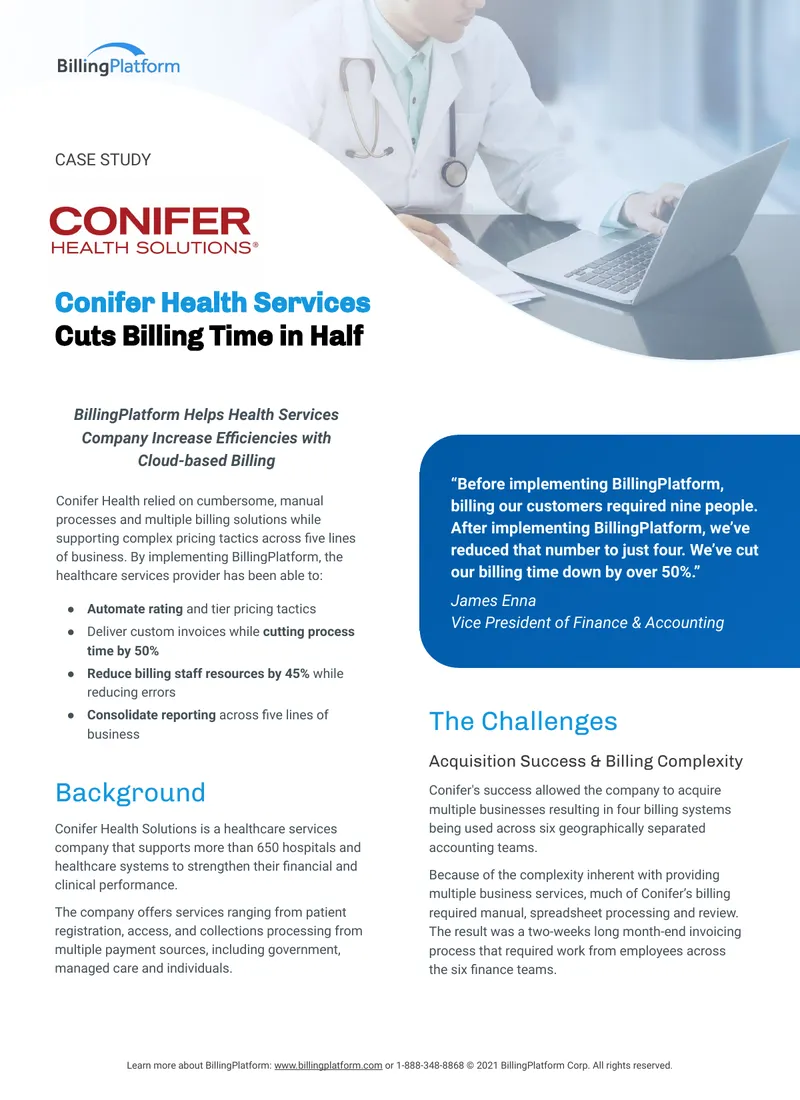 Conifer Health Services Billing Improvement Case Study