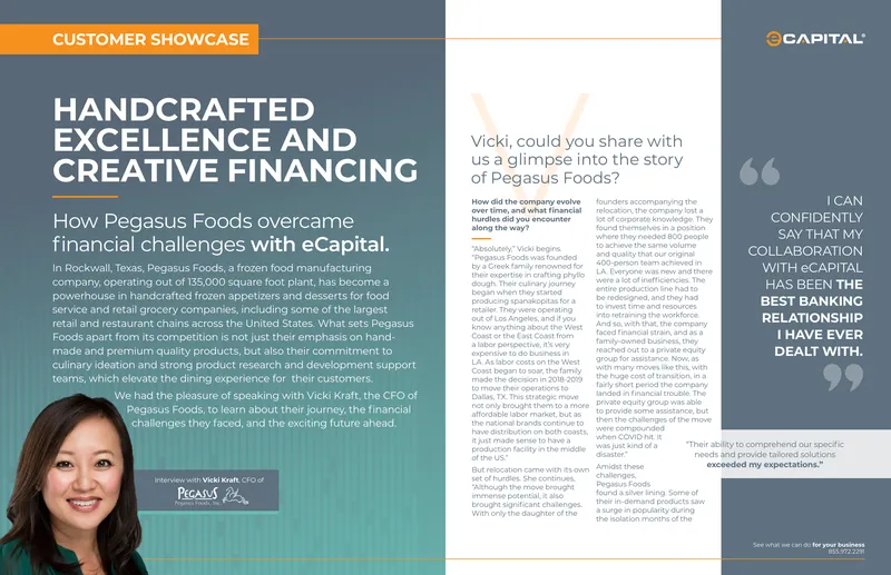 Pegasus Foods Financial Journey with eCapital