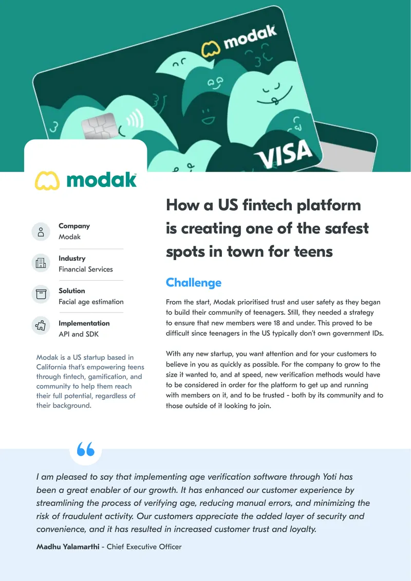 Fintech Platform Age Verification Implementation