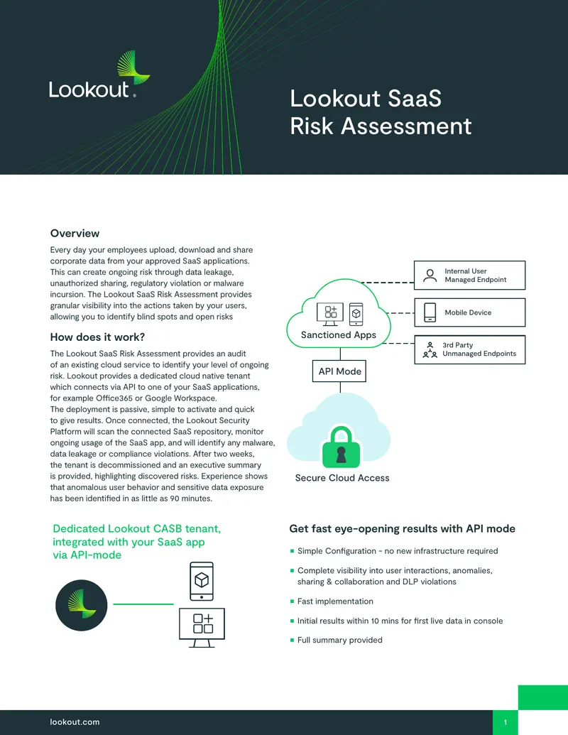 Lookout SaaS Risk Assessment Process