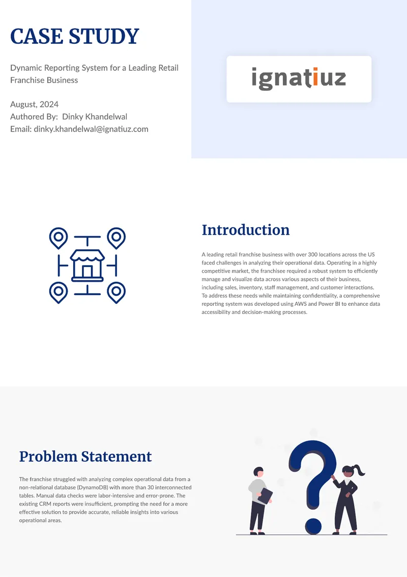 Dynamic Reporting System for Retail Franchise
