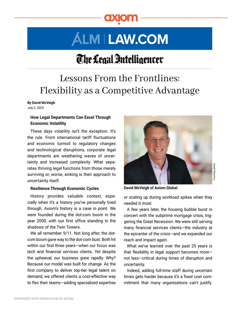 How Legal Departments Can Excel Through Economic Volatility