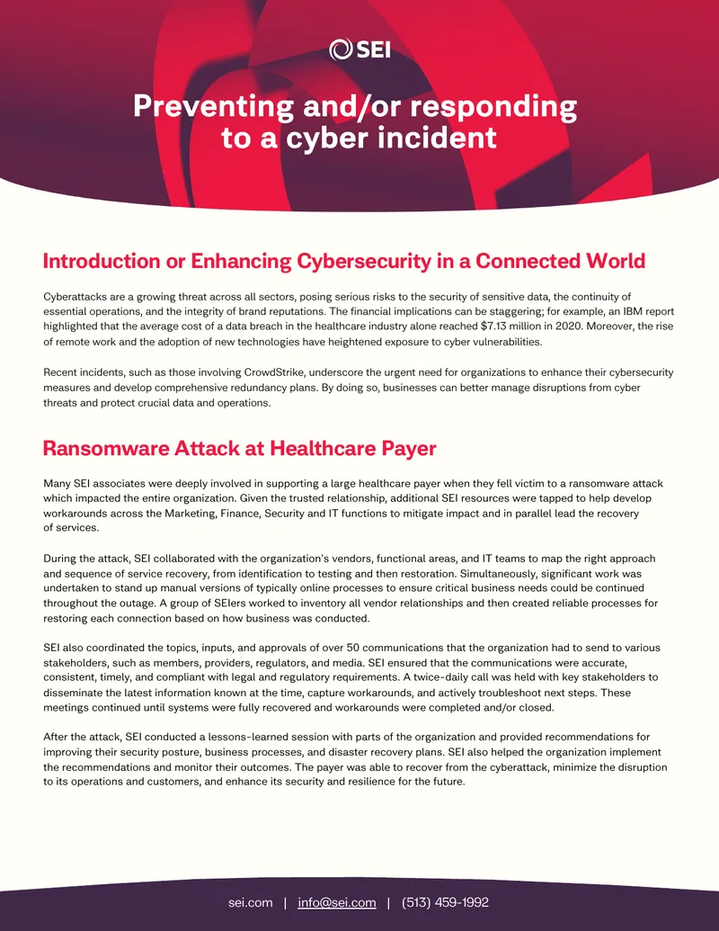Cybersecurity Response and Recovery Strategies
