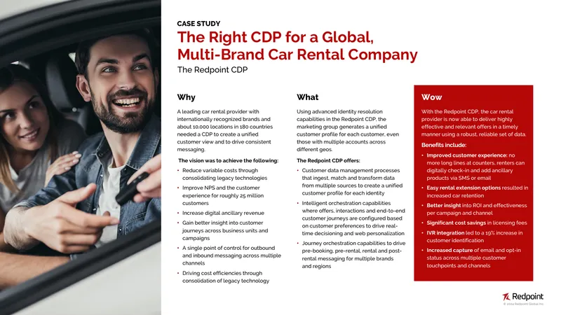 Customer Data Platform Implementation for Car Rental