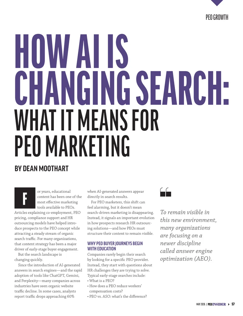 Impact of AI on PEO Marketing Strategies