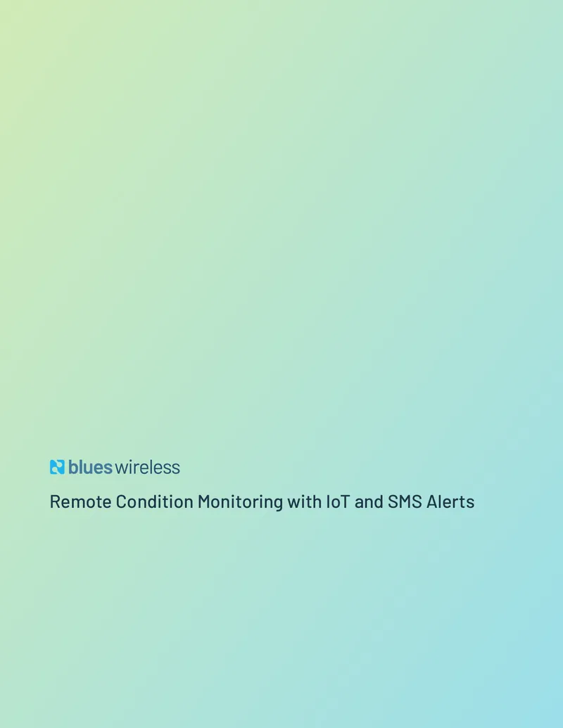 Remote Condition Monitoring with IoT and SMS Alerts