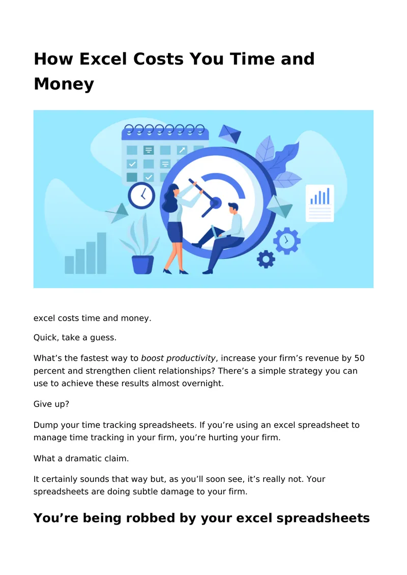 Impact of Excel on Time Tracking Efficiency