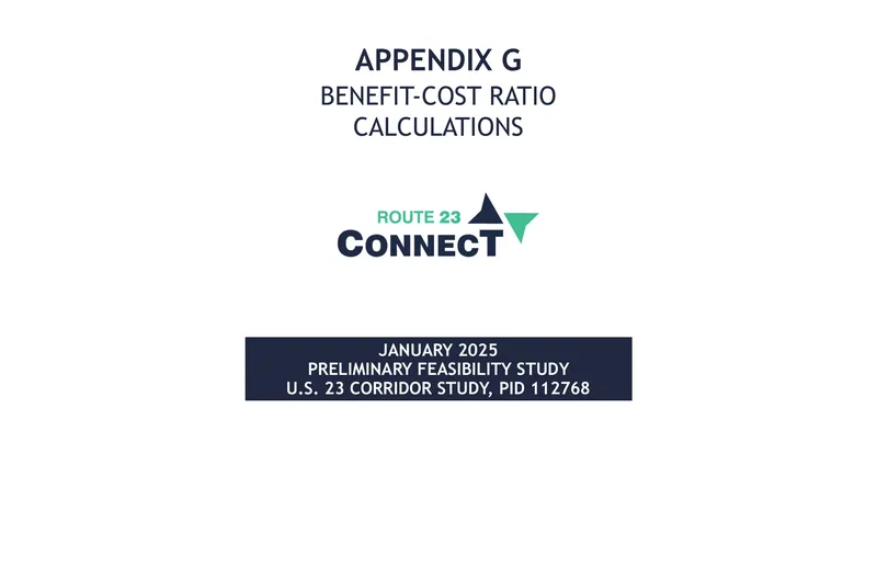 Benefit-Cost Ratio Calculations for U.S. 23 Corridor Study