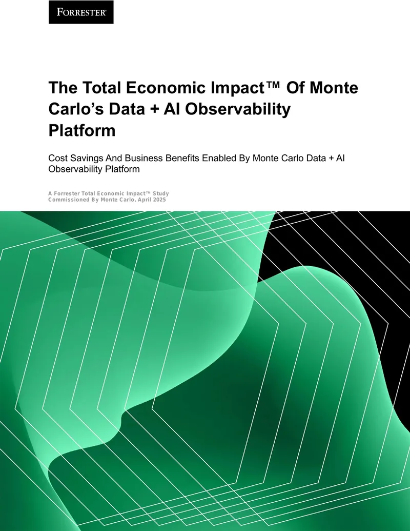 Total Economic Impact of Monte Carlo's Data and AI Observability Platform