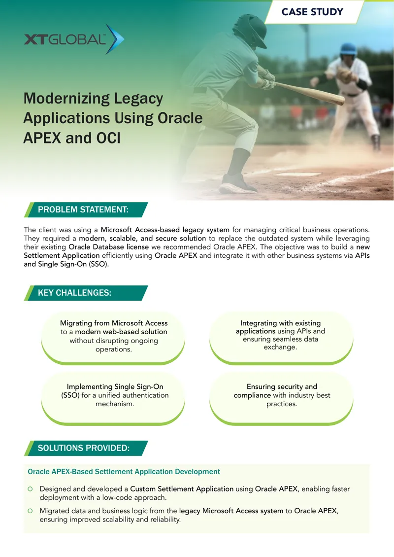 Modernizing Legacy Applications with Oracle APEX and OCI