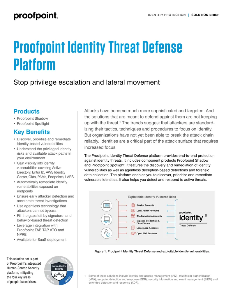 Proofpoint Identity Threat Defense Platform Overview