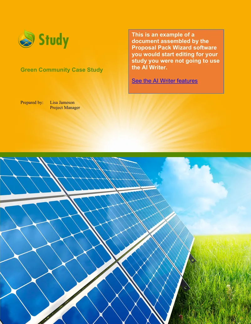 Green Community Case Study Analysis