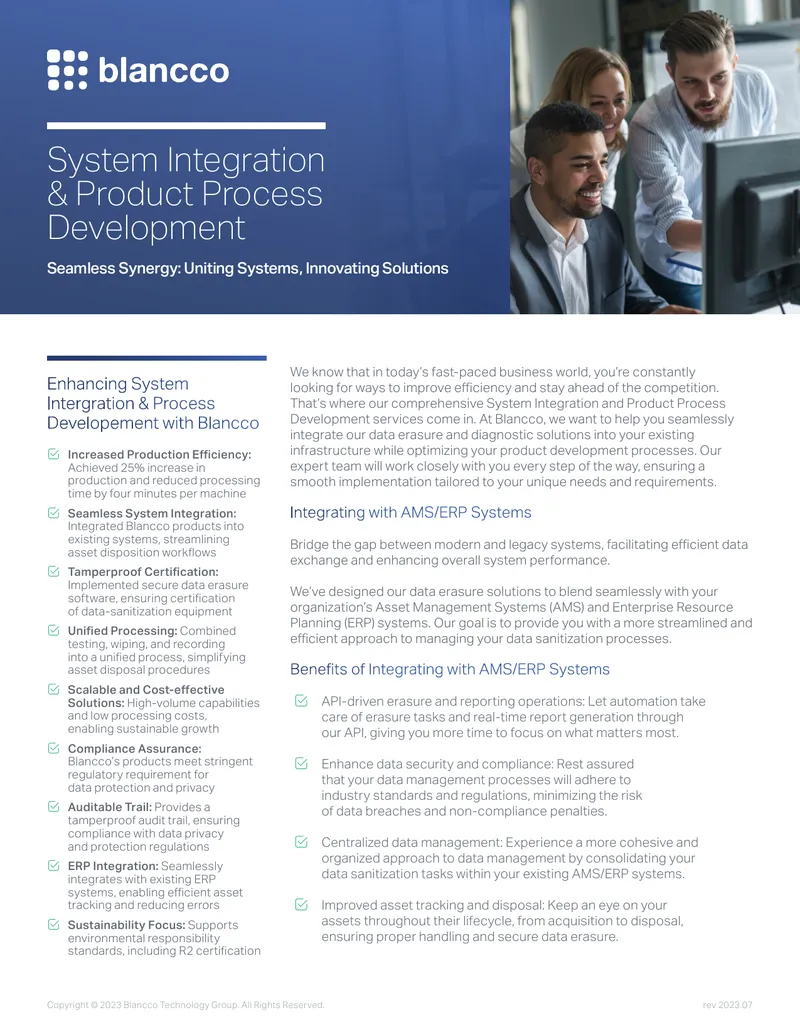 System Integration and Product Process Development Guide
