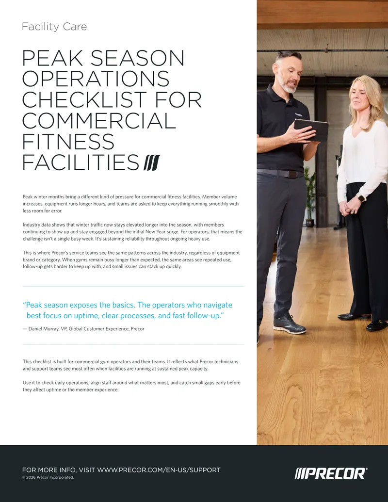 Peak Season Operations Checklist for Commercial Fitness Facilities
