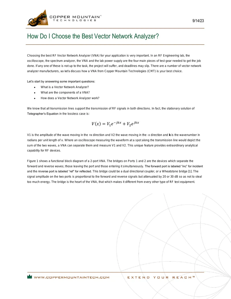 Choosing the Best Vector Network Analyzer Guide