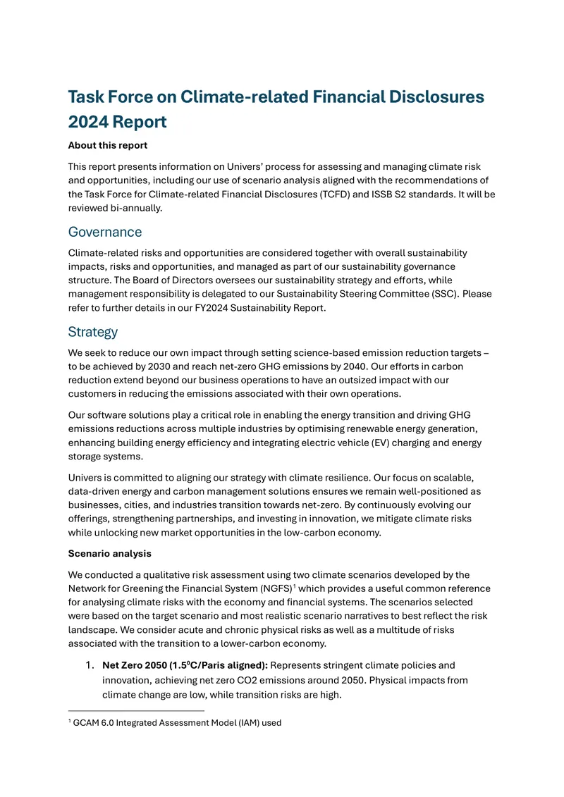 Climate Risk Management and Strategy Report 2024