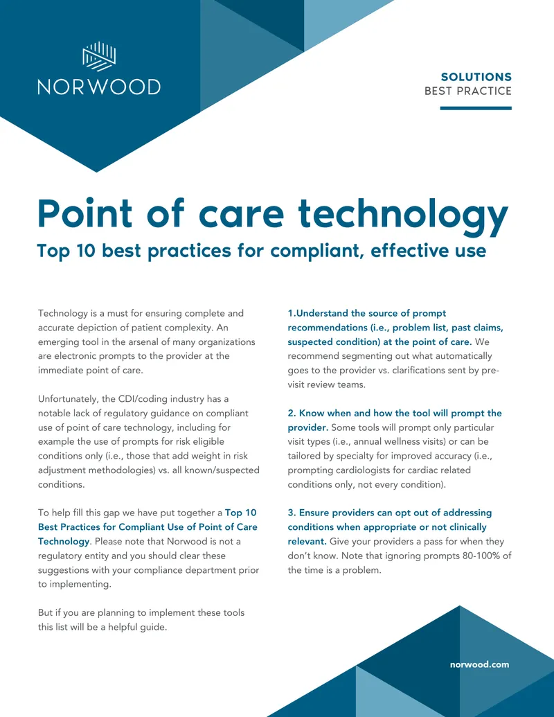 Best Practices for Compliant Use of Point of Care Technology