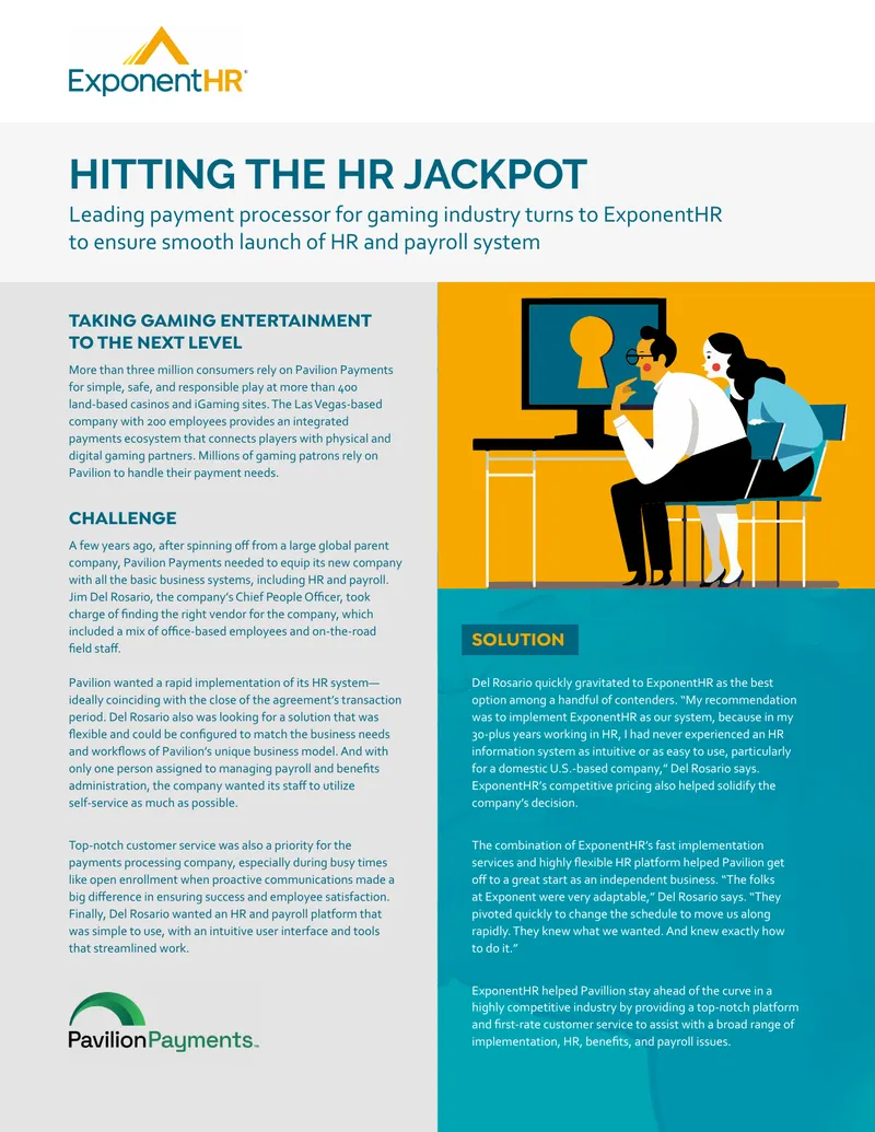 Pavilion Payments HR and Payroll System Implementation