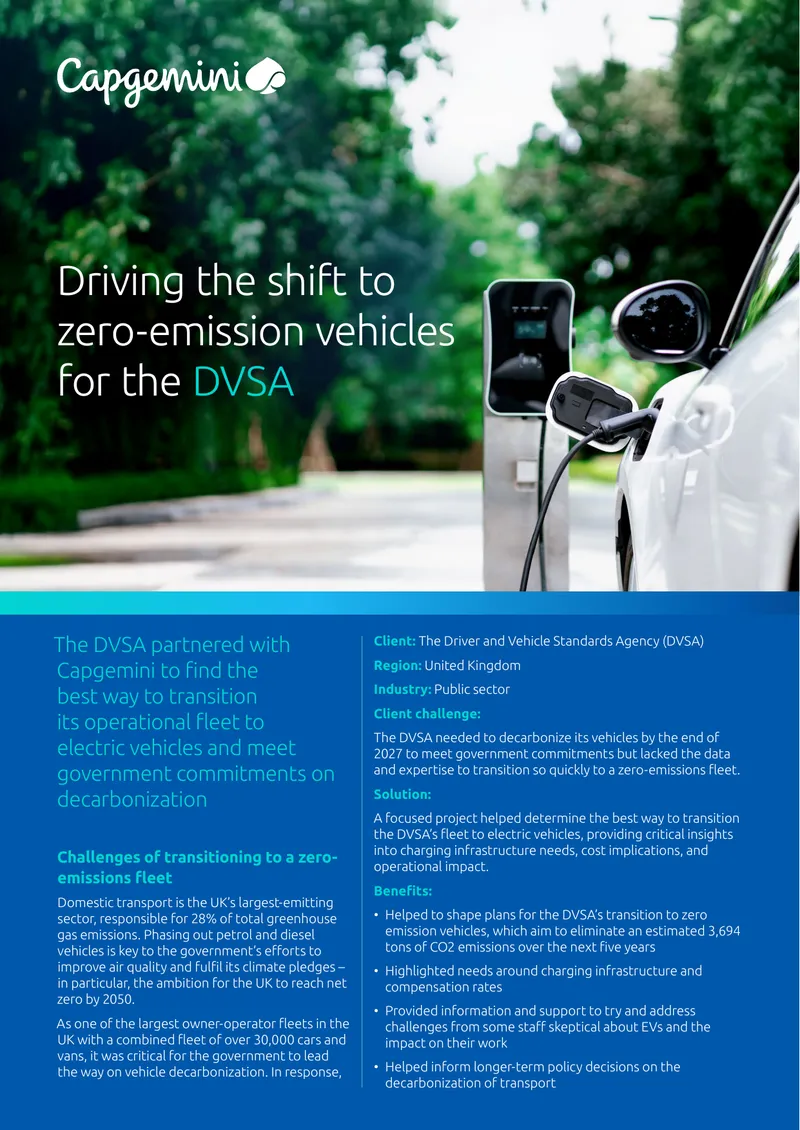 Transitioning DVSA Fleet to Electric Vehicles
