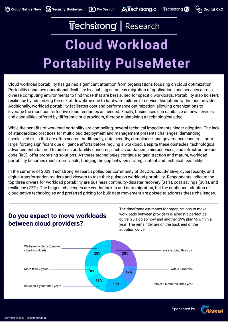 Cloud Workload Portability Analysis and Survey Results