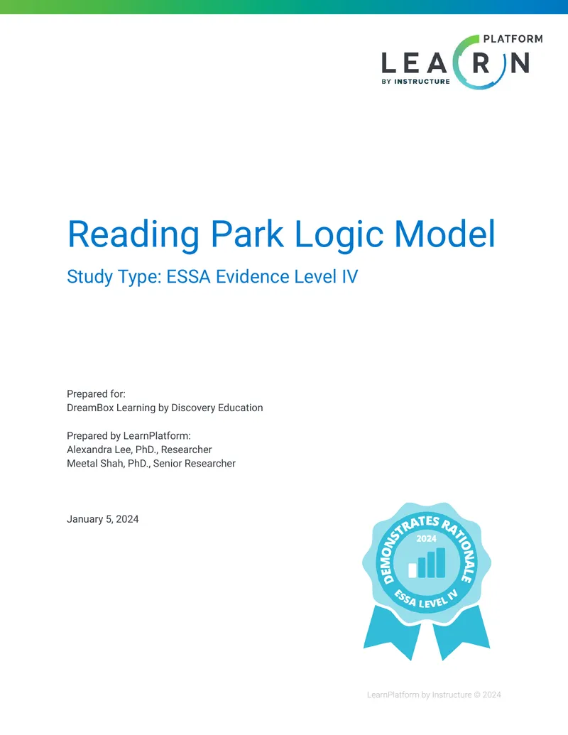 Reading Park Logic Model Development Study