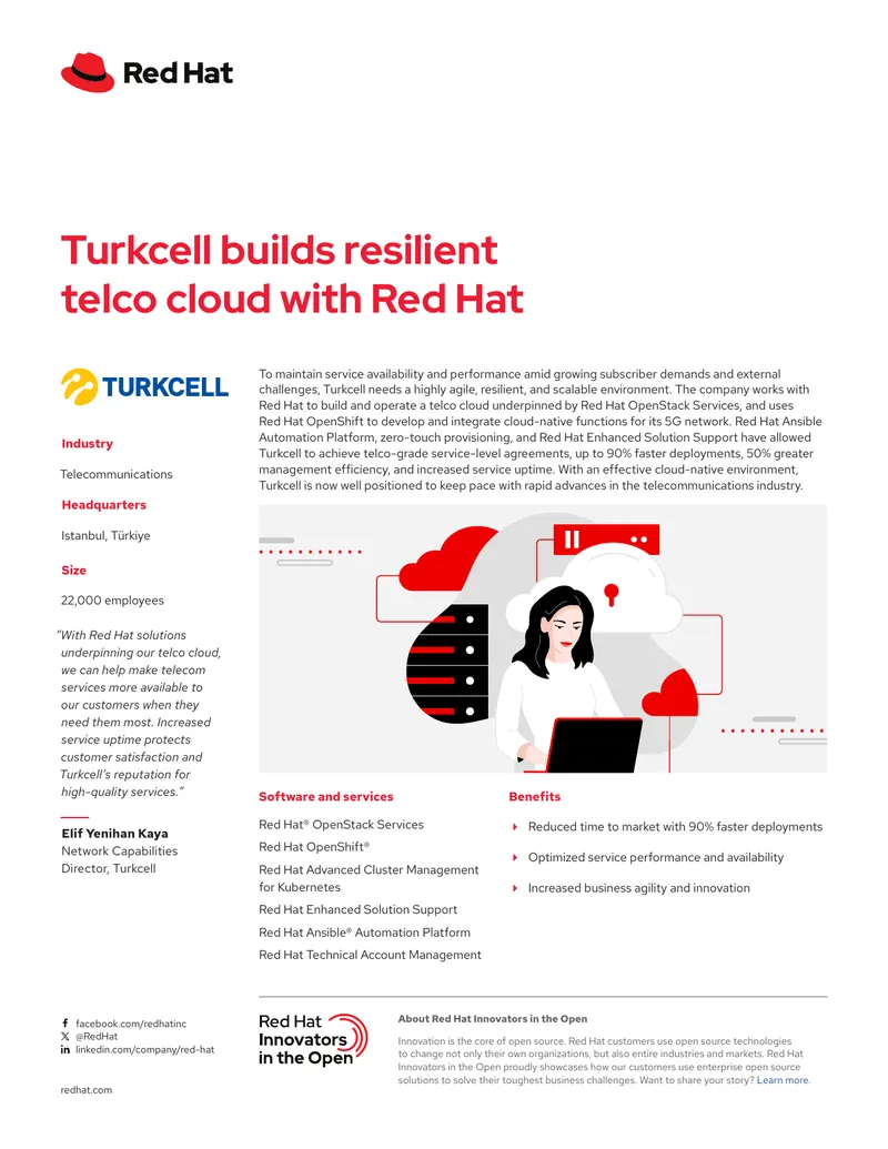 Turkcell Builds Resilient Telco Cloud with Red Hat