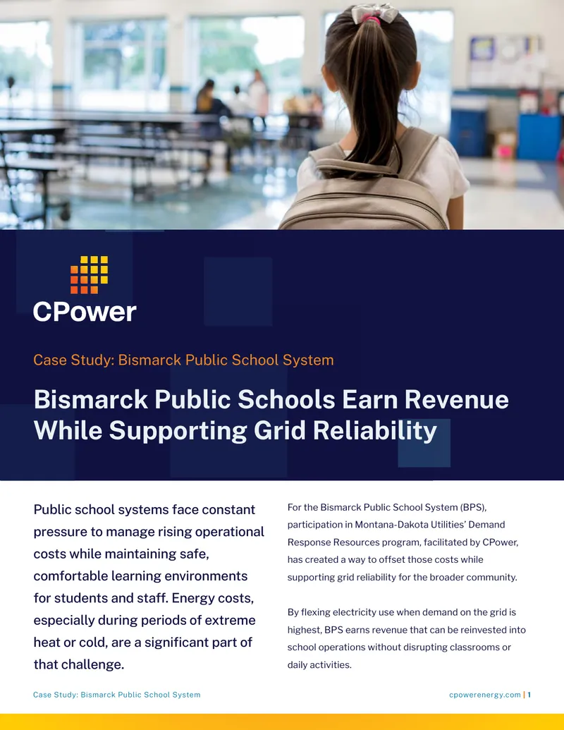 Bismarck Public School System Demand Response Case Study