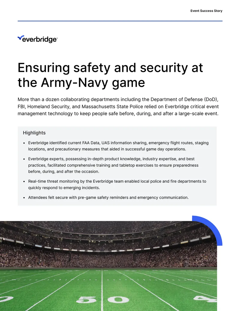 Event Security Management at Army-Navy Game