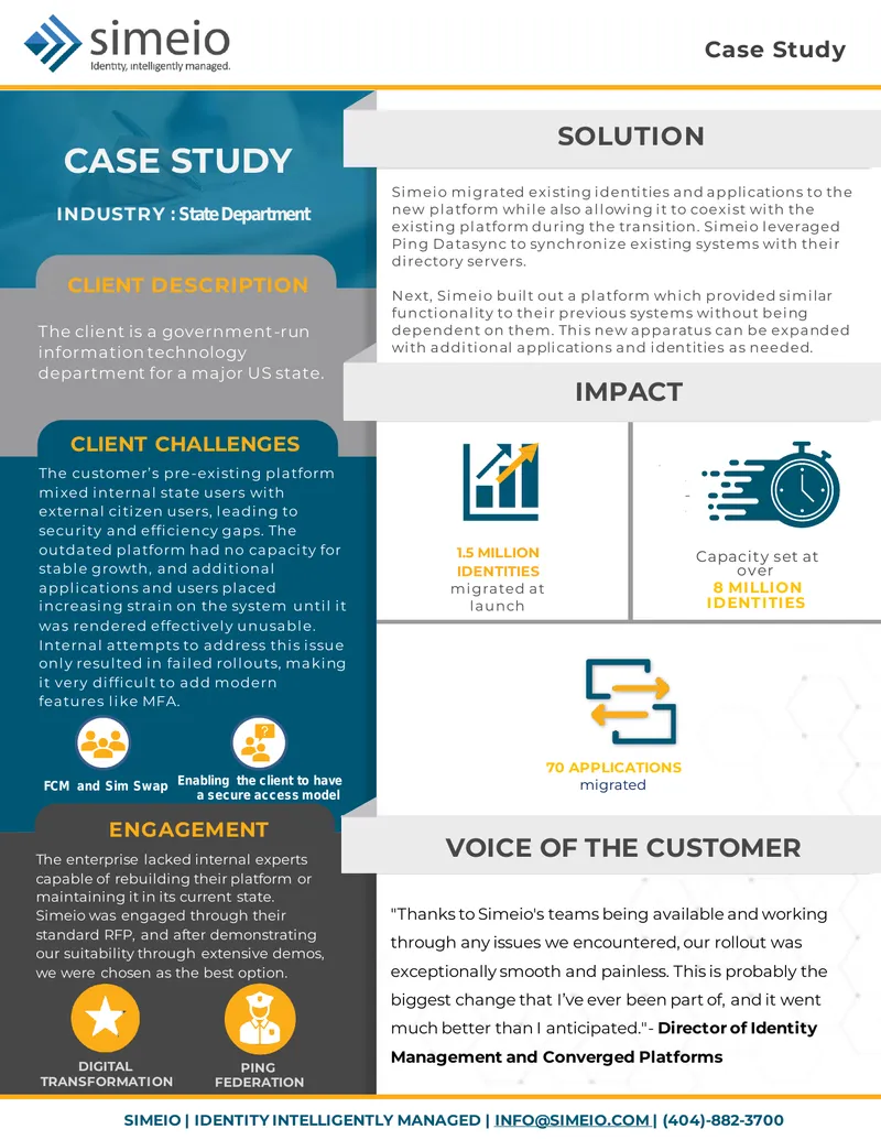 Government IT Department Identity Management Case Study