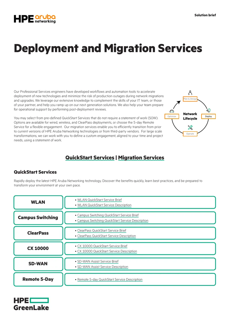 Deployment and Migration Services Overview