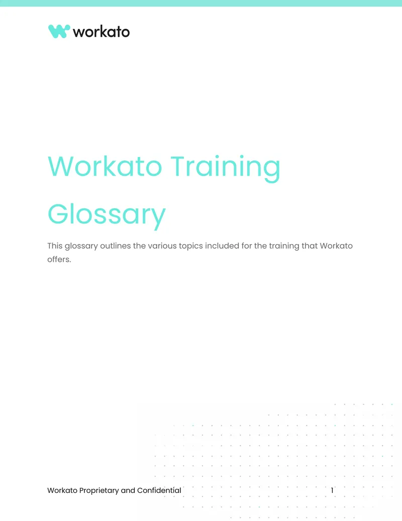 Workato Training Course Overview and Structure