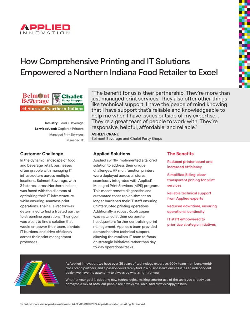 Comprehensive IT and Printing Solutions for Food Retailer