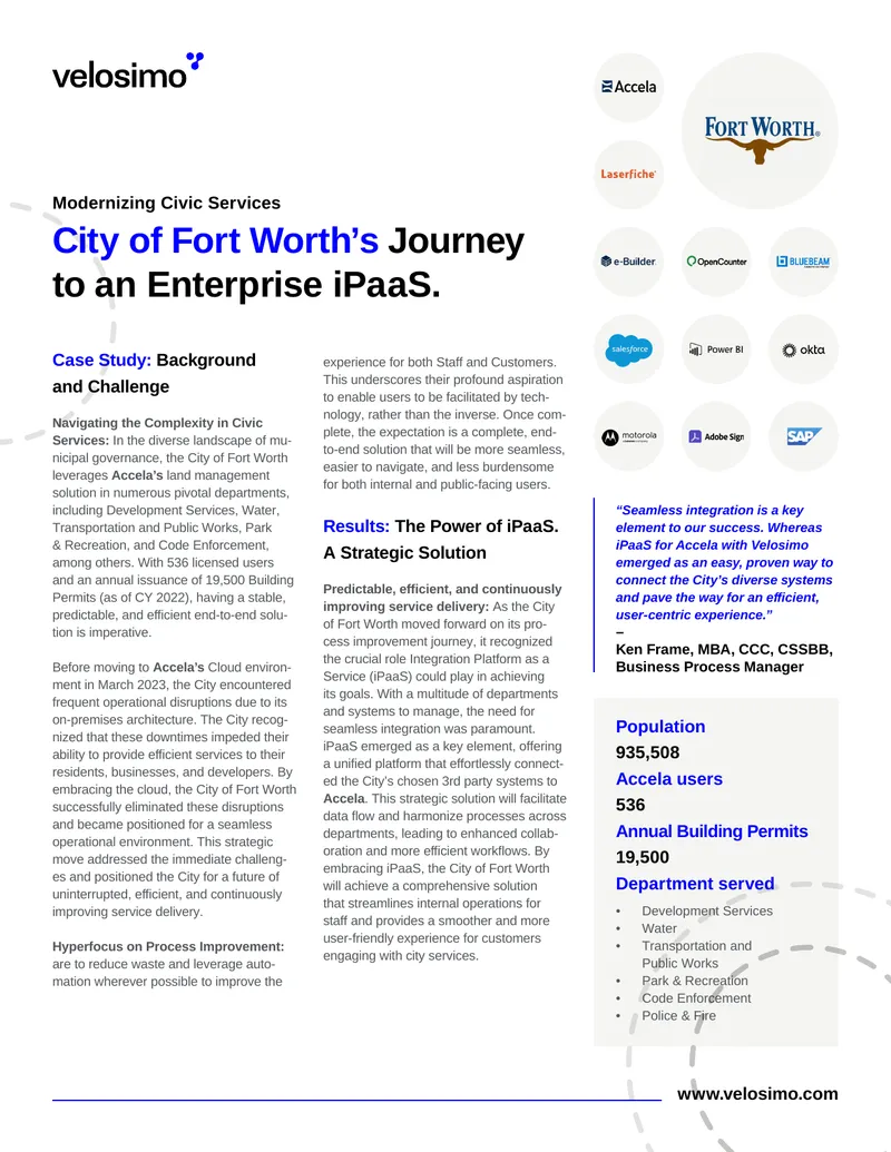City of Fort Worth iPaaS Implementation Case Study