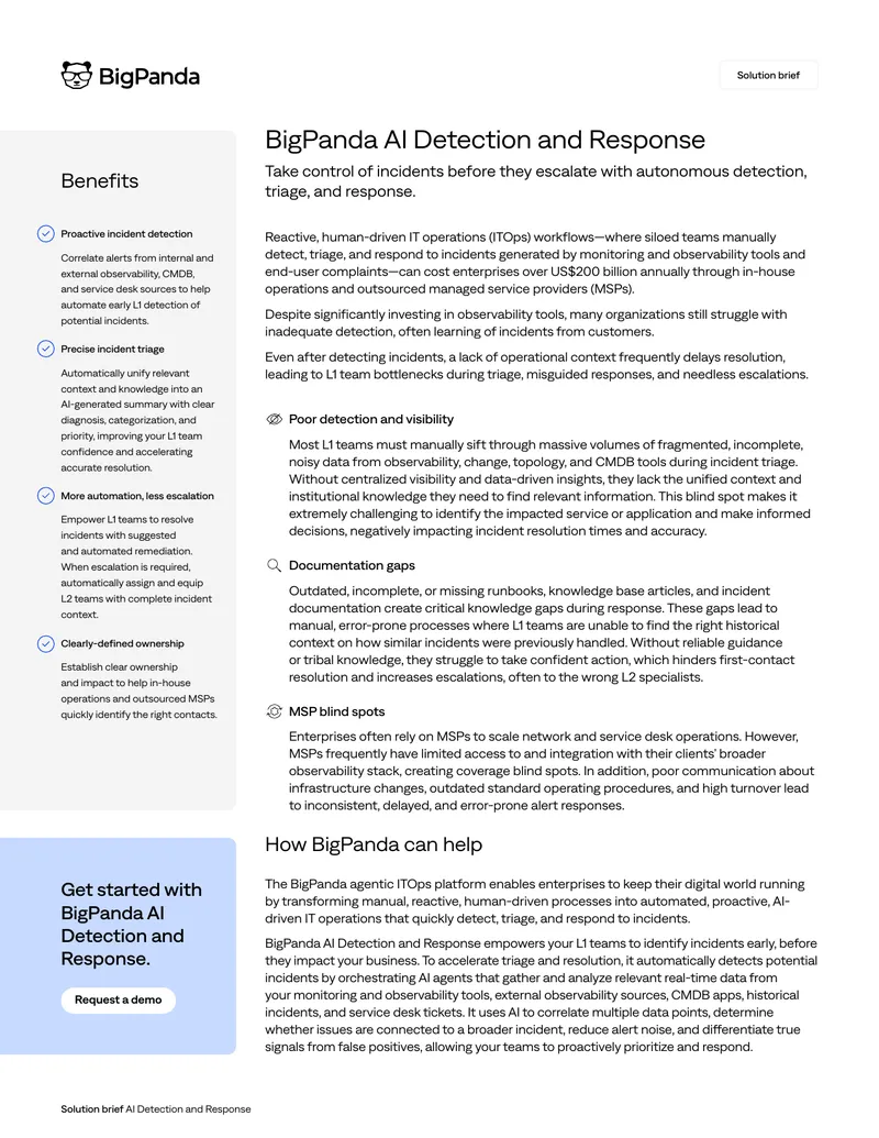 AI Detection and Response Solution Brief