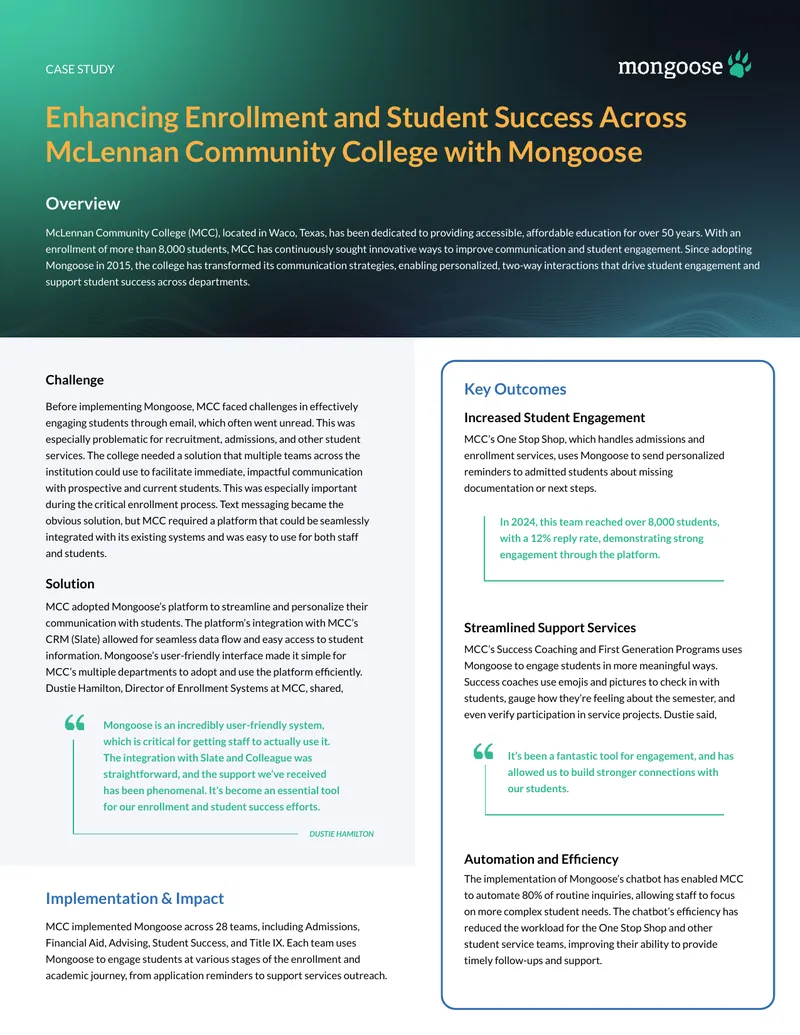 Enhancing Student Engagement at McLennan Community College
