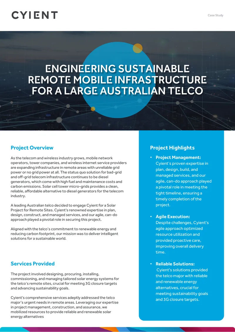 Engineering Sustainable Remote Mobile Infrastructure