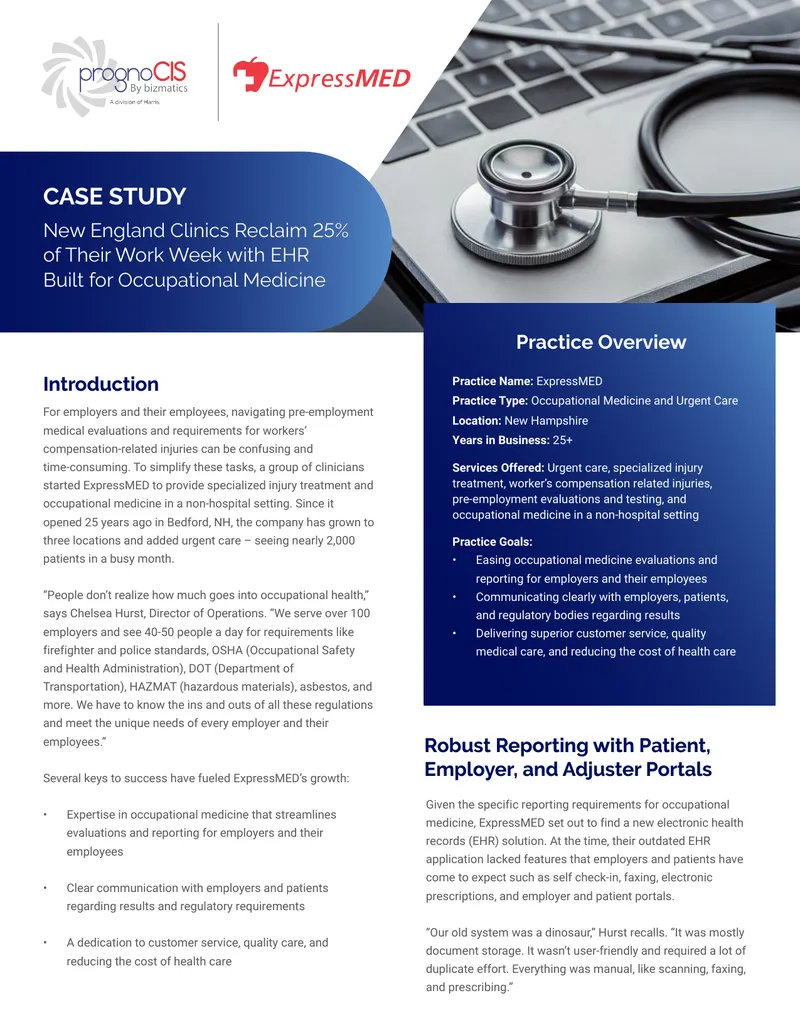 Automating Occupational Medicine Workflows with EHR Solutions