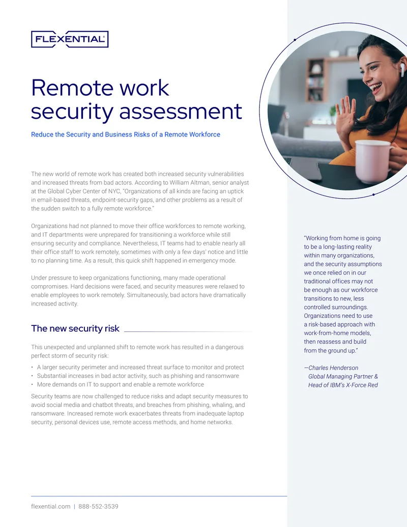 Remote Work Security Assessment Framework