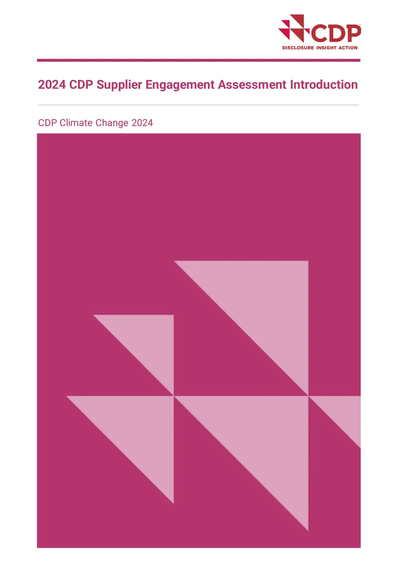 CDP Supplier Engagement Assessment Methodology 2024
