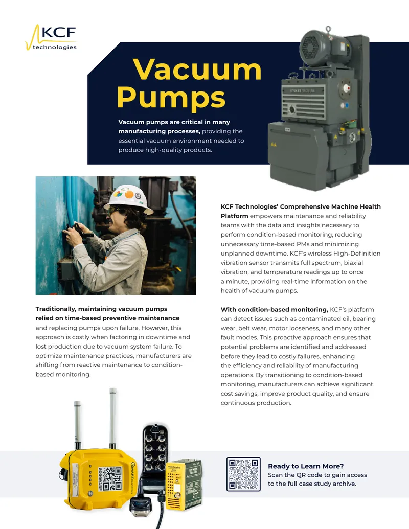 Condition-Based Monitoring for Vacuum Pumps