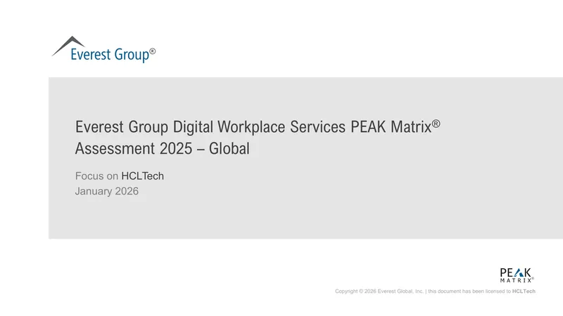 Digital Workplace Services PEAK Matrix Assessment 2025