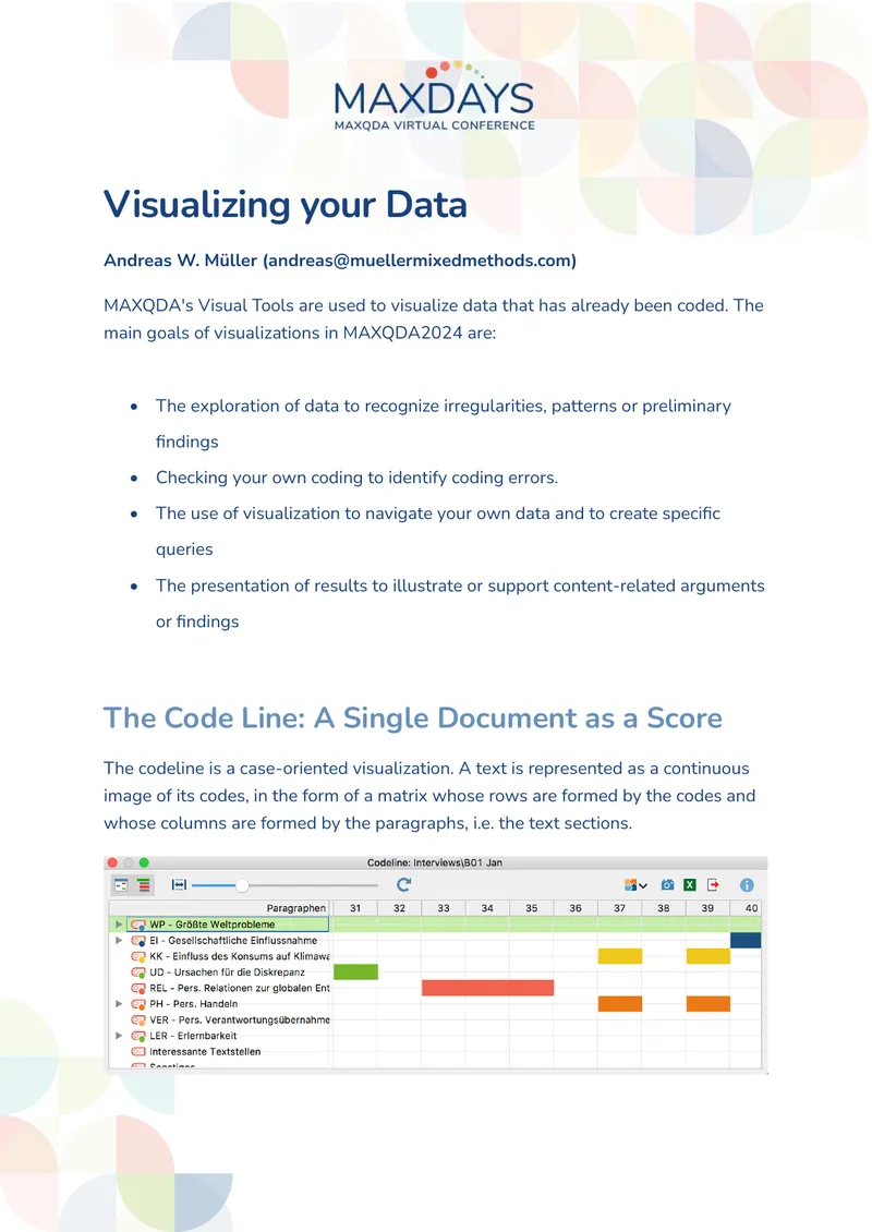 MAXQDA Visual Tools for Data Visualization
