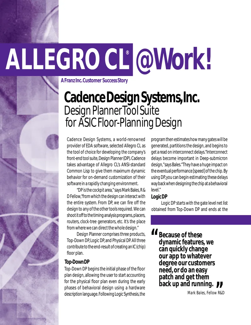 Cadence Design Systems Allegro CL Success Story