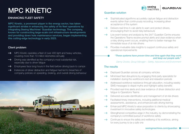 MPC Kinetic Fleet Safety Enhancement Case Study