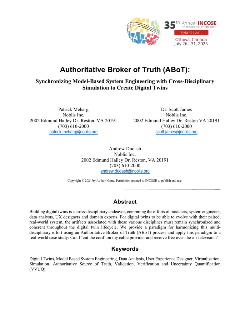 Synchronizing Model-Based System Engineering for Digital Twins