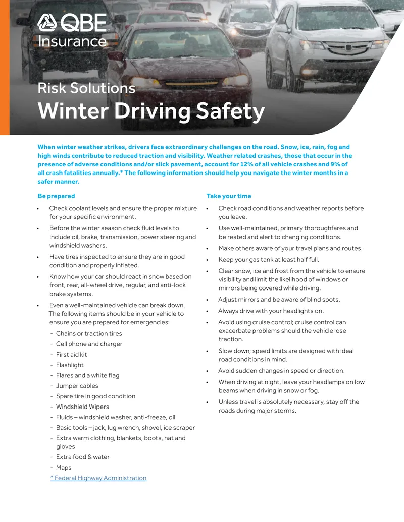 Winter Driving Safety Guidelines and Recommendations