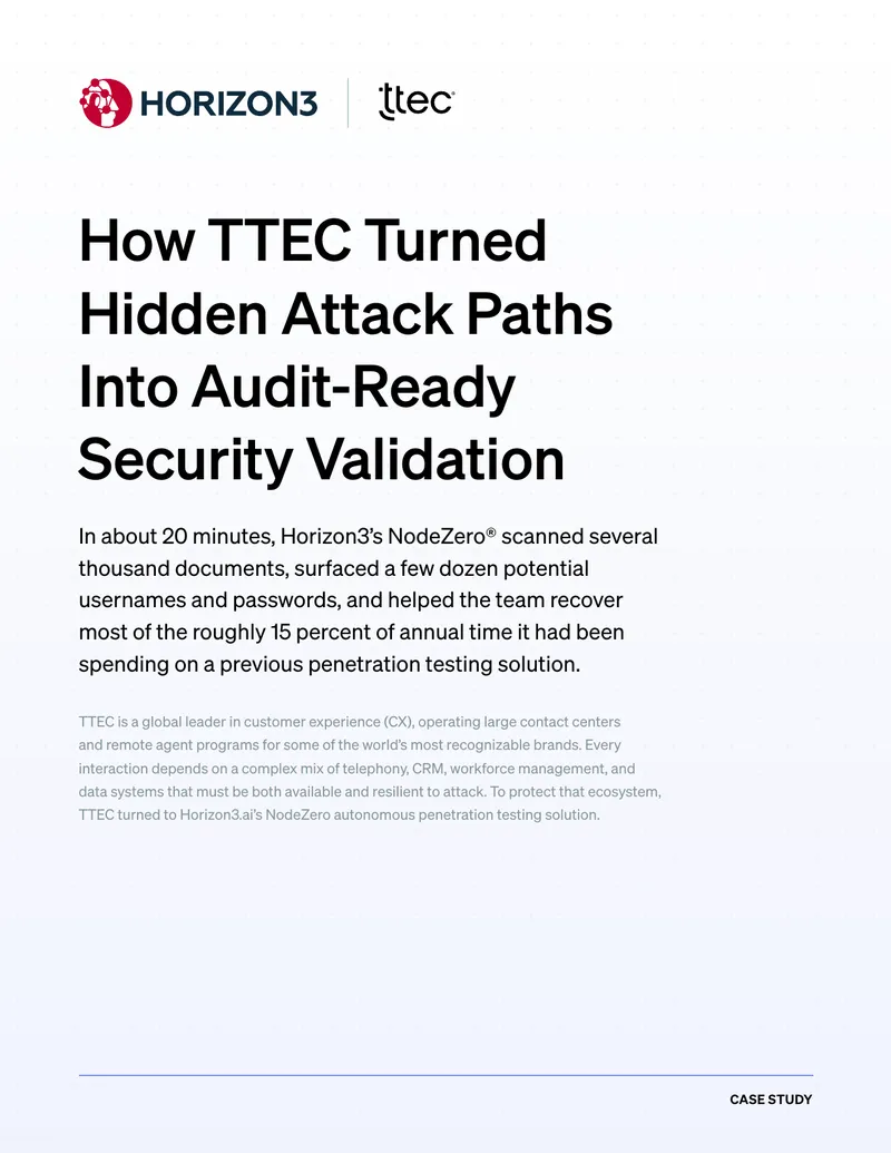 TTEC Case Study on Security Validation with NodeZero
