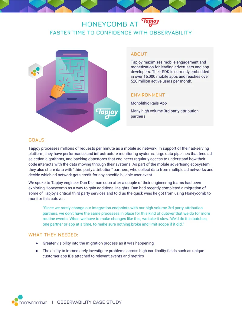 Honeycomb Observability Case Study at Tapjoy