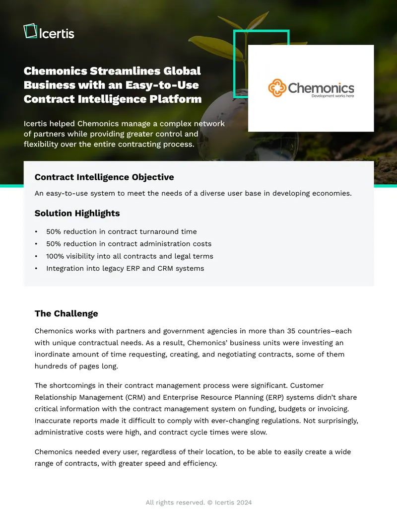 Chemonics Contract Intelligence Platform Implementation